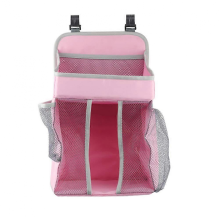 Hängender Windelorganizer für Babys, Windelständer, Aufbewahrungstasche für Babyzimmer und Kinderbett (Rosa)