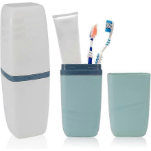 2 Pack Toothbrush Case (White & Light Green), Portable Toothbrush Holder, Moisture-Proof Travel Toothbrush Case, Suitable for Home, Travel, Busin