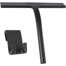 Shower Squeegee,Matte Black 9-inch,Stainless Steel Core. Silicone Rubber Squeegees for Shower Glass Door, Shower Cleaner,Glass Wiper