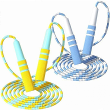 2er-Pack Springseile für Kinder, weiches Springseil mit Perlen, Schaumstoffgriffe, verstellbare Segmente, verwicklungsfreies Springsei