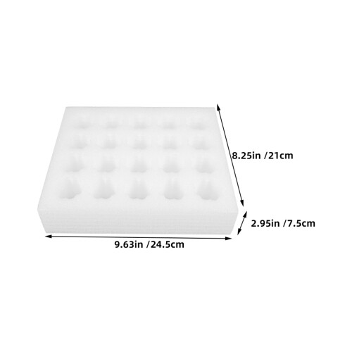2 Pièces Plateau Mousse 20 Alvéoles Coton Pour Œufs 1