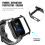 1Pc Black Pc Watch Cover Durable Protective Watch Case for Smartwatch 8