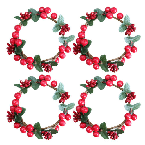 8 Simulationsbeeren Kranz Kerzenständer Weinglas
