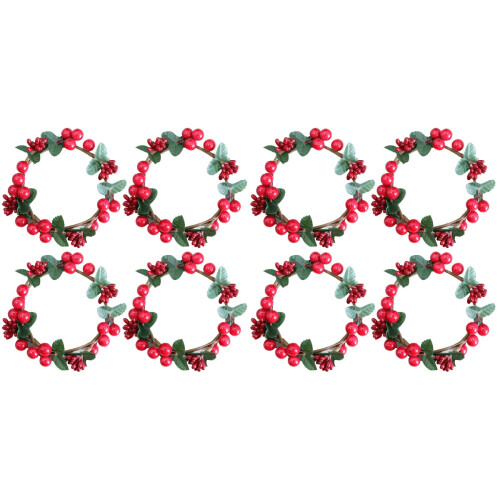 8 Simulationsbeeren Kranz Kerzenständer Weinglas 1
