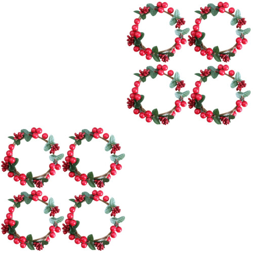 8 Simulationsbeeren Kranz Kerzenständer Weinglas 2