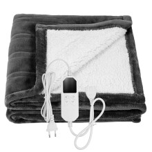 Heated Throw Decke: Schnellheizend, 30x60“, Flanell, 8 , Dunkelgrau