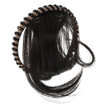 2Stk Natürliche Haarperücke Für Mit Stirnband Und