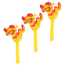 3St Übertreibbares Drachen Spielzeug PVC Stick Partydekoration
