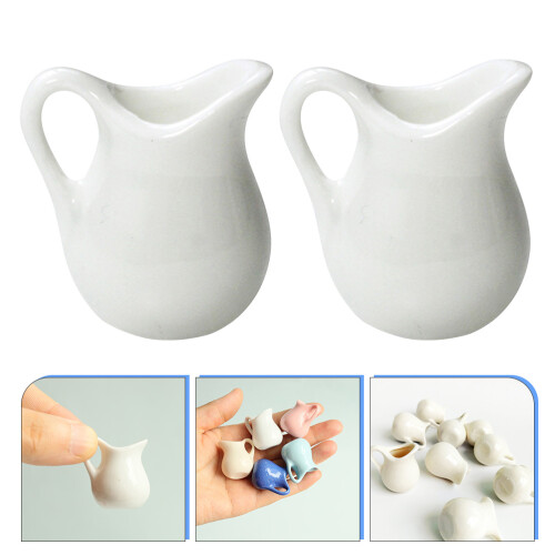 2St Mini Soßenkanne Weiße Küchenaccessoires 2
