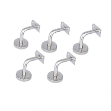 Pack of 5 Handrail Brackets, 201 Stainless Steel Stair Railing Bracket for Stair Railing-60*60mm