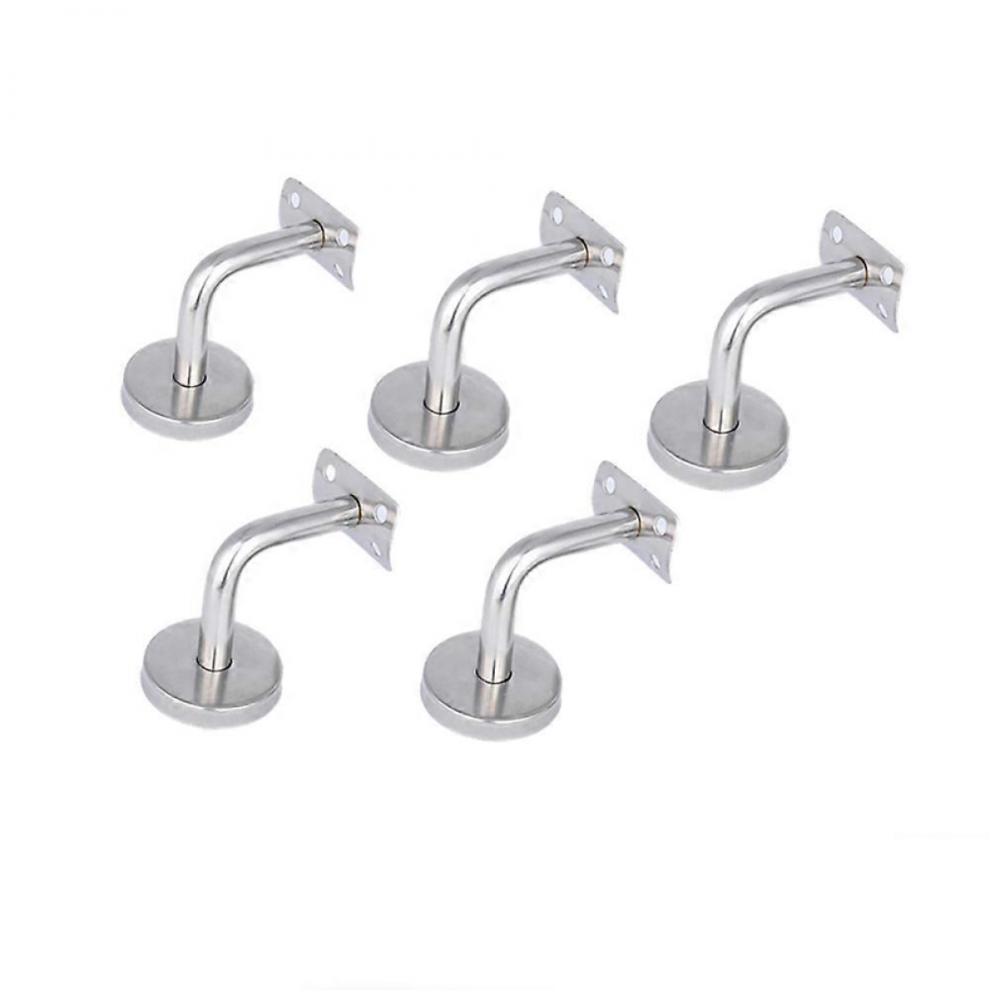 Pack Of 5 Handrail Brackets, 201 Stainless Steel Stair Railing Bracket For Stair Railing-60*60Mm 9408048767861
