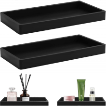 Pieces Bathroom Tray 7.9 x 3.9 inch Silicone Waterproof and Non-Slip High Temperature Resistant Rectangular Decorative Tray for Tissues Candles T