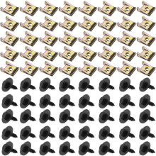 80 stuks U-clips en schroevenset Universele metalen moeren en bouten voor autobevestigingsclips Schroef- en moerclipset Moerenbevestig