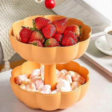 Pompoenpot van 7x5 inch met deksel, decoratieve plastic snoeppot voor het bewaren van snoepkoekjes, chocoladenoten, herfstbenodigheden