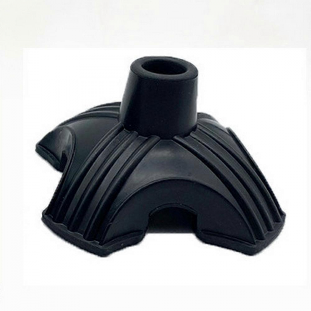 2Pcs Walking Stick Tip, Cane And Crutch Feet And Fists, Universal Stable Four-Point Support Pads For Walking Stick,Black,10.2*5.9Cm 9408048768455