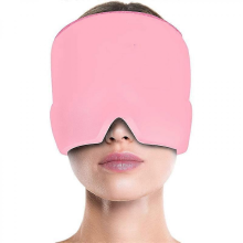 Form Fitting Gel Ice Headache / Migraine Relief Hat, Cold Therapy Migraine Relief Mask, Comfortable & Strechable Ice Pack Eye Mask for Puffy Eyes