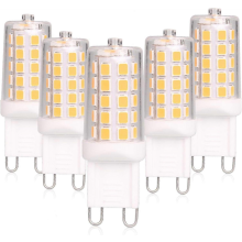 G9 LED Bulb Dimmable 4W, 40 Watt T4 G9 Halogen Equivalent, 2700K Soft Warm White, 120V No-Flicker, Chandelier Lighting 450LM (5 Pack)