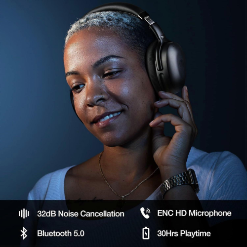 Ακουστικά Bluetooth με ενεργή ακύρωση θορύβου, ασύρματα ακουστικά πάνω από το 1