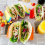 Σετ 6 πολύχρωμων βάσεων για τάκος - Πιάτα Premium Large Taco Tray που χωράνε έως και 3 ή 3