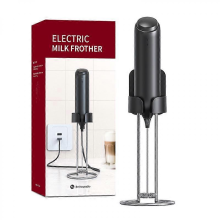 Oplaadbare draagbare melkopschuimer, draagbare koffieopschuimer oplaadbaar met USB C geïntegreerde oplaadstandaard, draagbare elektris