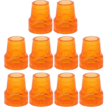 10Pcs Crutch Tip, 19mm Rubber Crutch Tip, Universal Walking Cane Tip, Heavy Duty Walking Stick Replacement Tip (Orange)