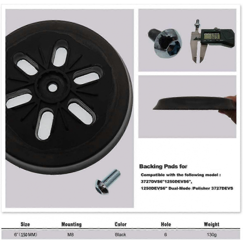 Πέλμα λείανσης 150 mm με γάντζο και θηλιά συμβατό με τα τριβεία Bosch GEX 150, GEX 150 AC, 2