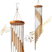 Carrillón de viento para exteriores, 90 cm con tubo de aleación de aluminio de 18 pulgadas, móvil de 91 cm (36 pulgadas) para decoraci