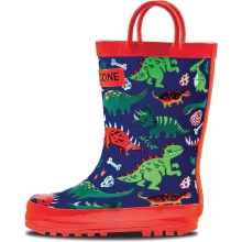 Regenstiefel, leicht an- und auszuziehen, interessantes Muster, einfarbig, geeignet für Kleinkinder und Kinder, rot, Größe 32