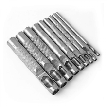 Round Steel Hollow Punch 1mm to 10mm Hollow Leather Punch Leather Hollow Hole Punch Tools