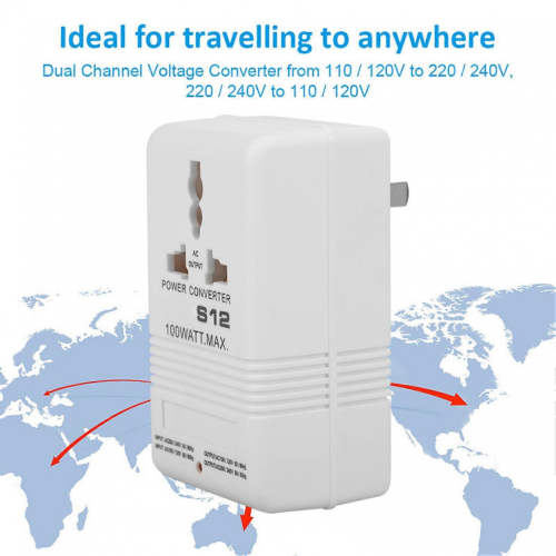 Μετατροπέας τάσης 100W, Μετασχηματιστής ανύψωσης και καθόδου τάσης 110V/120V σε 220V 2