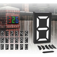Solar Powered Door Number Light, Outdoor LED Illuminated Address Sign,Signs can be numbered as requiredSuitable for Home Yard Street Number Can L