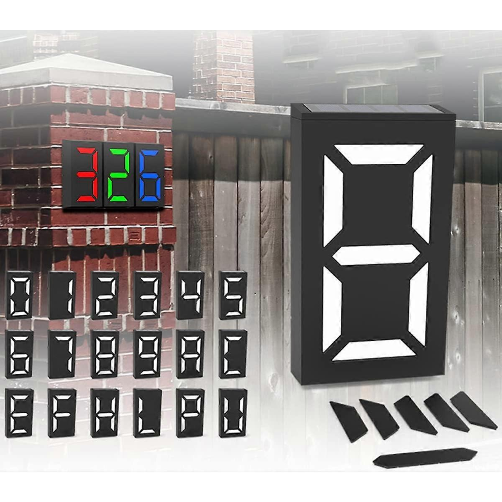 Solar Powered Door Number Light, Outdoor Led Illuminated Address Sign,Signs Can Be Numbered As Requiredsuitable For Home Yard Street Number Can L 9408048772216