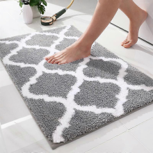 Luxury Fluffy Bathroom Rugs, Super Elastic Soft Thick Plush Bath Mat, Non-Slip Water Absorbent, Easier to Dry, Durable Shaggy Microfiber 51*76cm,