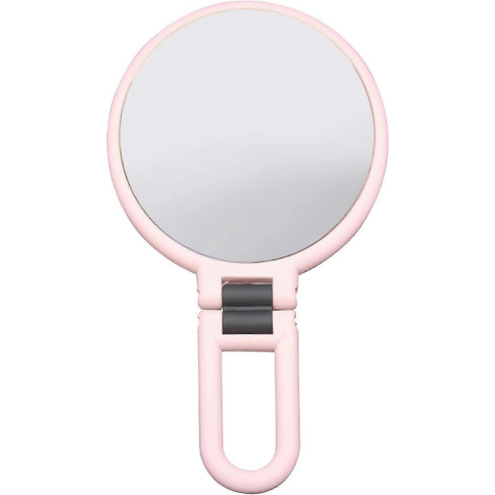 Pink 15X Magnifying Mirror Folding Rotatable With Stand(Pink)