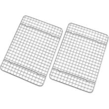 Checkered Chef Cooling Rack - Set of 2 Stainless Steel, Oven Safe Grid Wire Racks for Cooking & Baking