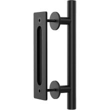 31CM Sliding Door Handle, Black Sliding Door Handle, Large Rustic Size, Suitable for Gates, Garages, Cabinets 1 Pcs