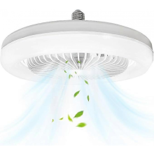 Beleuchteter Deckenventilator, 25 cm (10 Zoll), E27-Fassung, geräuscharm, geschlossener Deckenventilator, tragbarer Wandventilator mit