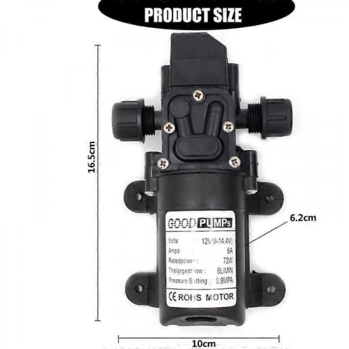 Αντλία διαφράγματος υψηλής πίεσης 12V 6A 72W 6L πίεση, με νευρώσεις TONCHEAN 2