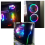 2x DC 12V RGB LED χαμηλού θορύβου ανεμιστήρας ψύξης υπολογιστή 12cm χωρίς ψήκτρες για 2