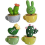 Διακόσμηση ταμπλό αυτοκινήτου χαριτωμένο πράσινο φυτό κάκτος μικρή γλάστ 2