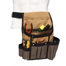 Cinturón portaherramientas/bolsa multiusos acolchado de 8 bolsillos, cinturón ajustable de 7,6 cm (3 pulgadas), confección en lona res