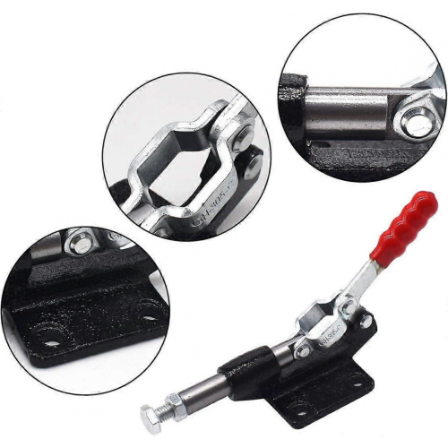 Toggle Clamps, 2 Pcs Hold Down Push Pull Action Hand Tool Toggle Hand Tool Quick Release Manual Clamp Latch Horizontal Lever Clamp Quick Release 1