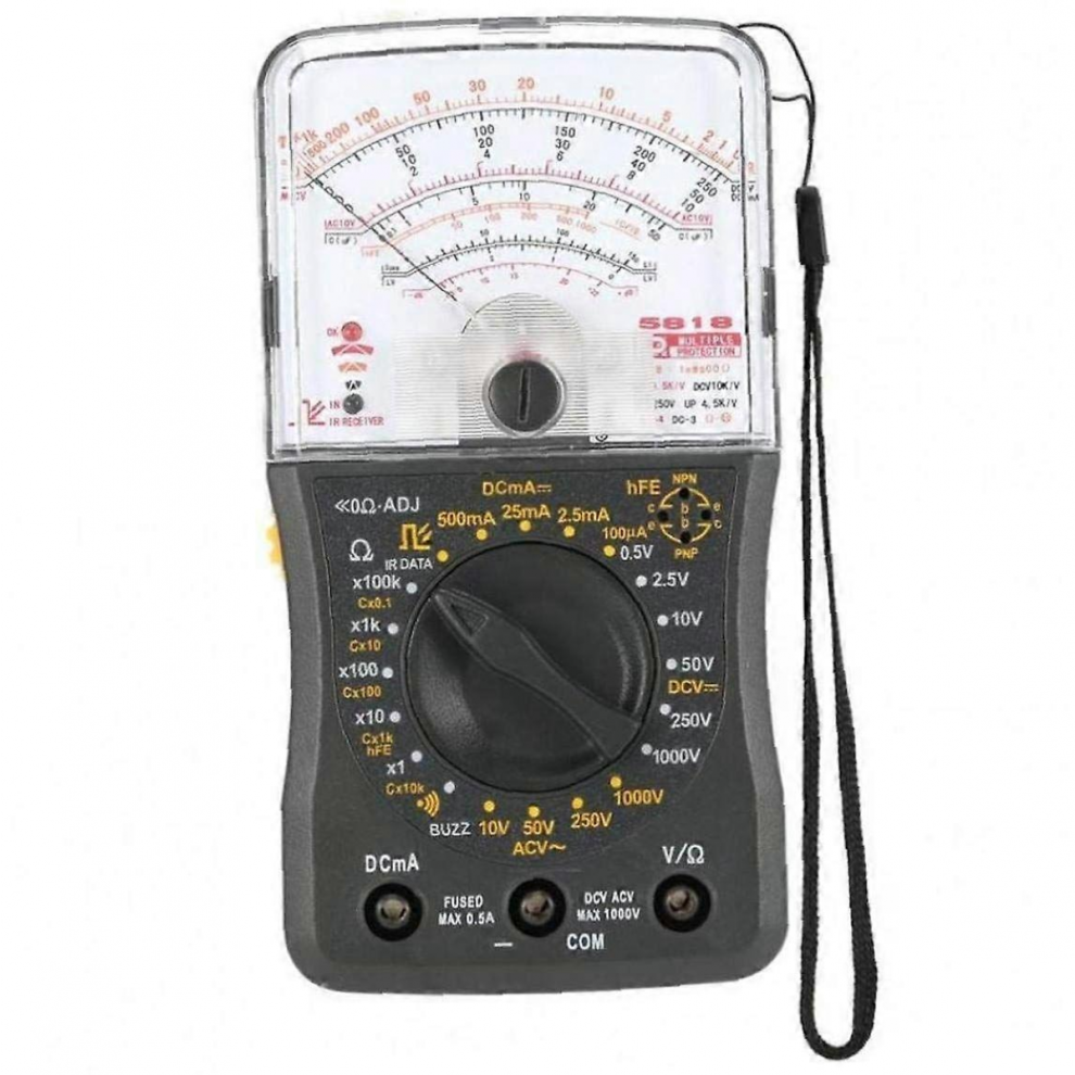 Mini Portable Analog Multimeter Ac/Dc Voltmeter Ammeter Resistance Continuity Capacitance Fuse & Diodes Tester 9408048776887