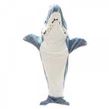 Shark Blanket Hoodie Vuxen - Shark Onesie Adult Brbar filt - Shark Filt Super Mjuk Mysig Flanell Hoodie Shark Sovsck 170cm