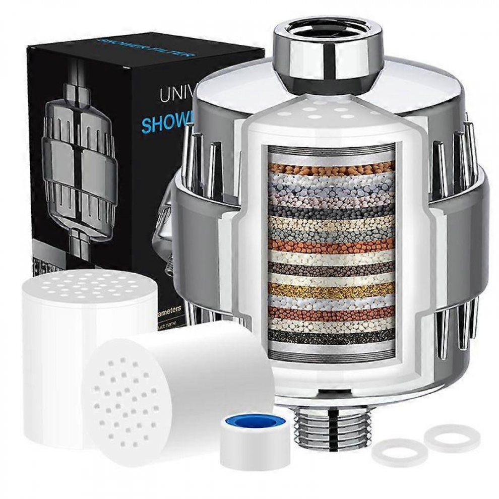 20 Stage Shower Filter, Hard Water Filter, Healthier Skin & Hair, Removes Chlorine, Heavy Metals & Other Sediments, Vitamin C Water Softener 9408048774791