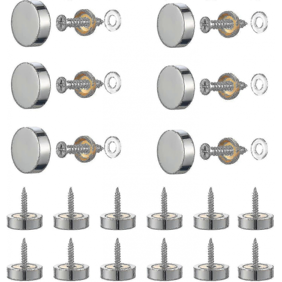 40Pcs Mirror Screws Decorative Caps Cover Nails,16Mmstainless Steel Mirror 9408048776436