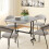 Homcom HOMCOM Mobile Drop Leaf Table, Folding Kitchen Table with 6 Wheels, Grey 1
