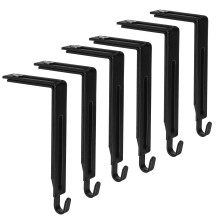 6Stück Verstellbare Schranktür Haken Set