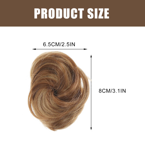 2 Pezzi Faux Chignon Con Doppia Pettine Per Lisci E 2