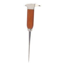 Stainless Steel Ice Crusher With Wood Handle, Japanese Style Three-Prong Ice Chipper For Kitchen Tool
